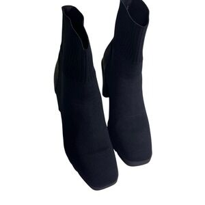 Eileen Fisher Spell Women's 6.5 Ankle Knit Black Boots‎